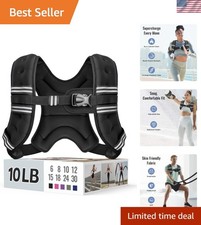30 lb Weighted Vest for Endurance Training Running Unisex Men Women Black New