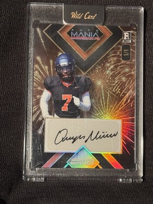 2024 Wildcard Automania Quinyon Mitchell 1/1 Autograph Fireworks Holo Rookie