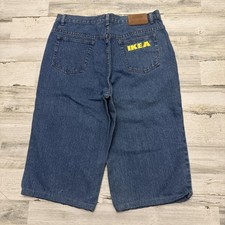Vintage IKEA Staff Clothing Workwear Long Shorts Jorts Size 34