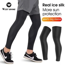 Compression Leg Sleeves UV Protection Sports Cycling Bike Gym Fitness Body Gift