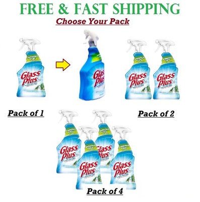 Glass Plus Glass Cleaner,32 Fl Oz Bottle,Multi-Surface Glass Cleaner(Pick Pack)