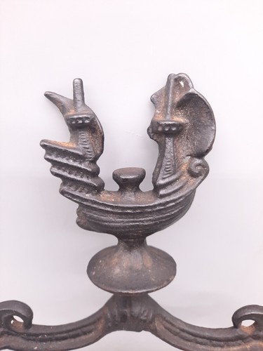 Antique Vintage Cast Iron Gate Post Finial Sailing Ship Top 13 1/2" Tall - Picture 6 of 15