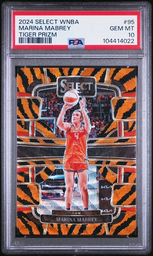 2024 Panini Select Wnba #95 Marina Mabrey Tiger Prizm (PSA 10)