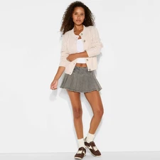 Women's Crewneck Heritage Cable Cardigan - Wild Fable Off-White S