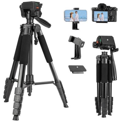 Compact Camera Tripod with Detachable Pan Head