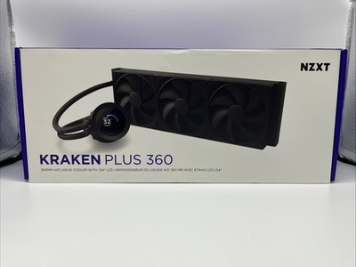NZXT Kraken Plus 360 AIO Liquid CPU Cooler LCD 360mm Tested Complete Black