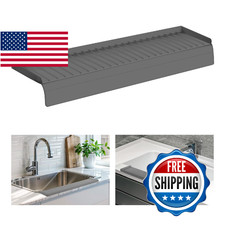 Sink Edge Protector with Suction Cup, 30" x 4", Silicone Sink Splash Guard for K