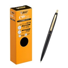 Penna a sfera Bic japan click oro 0,5 a base di olio nero asta 12 pezzi CFC