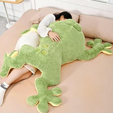 Large Frog Stuffed Animal Green Frog Plush Toy Frog Plushies Hugging Pillow Gif