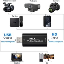4K Audio Video Capture Card USB 3.0 HDMI Video Capture Device Full HD Recording
