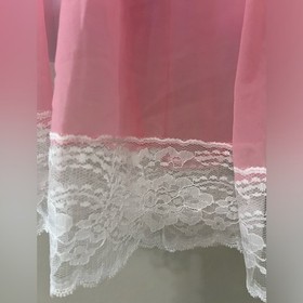 Vintage Betty Dain Sheer Pink Lace Apron Skirt Lingerie | One Size