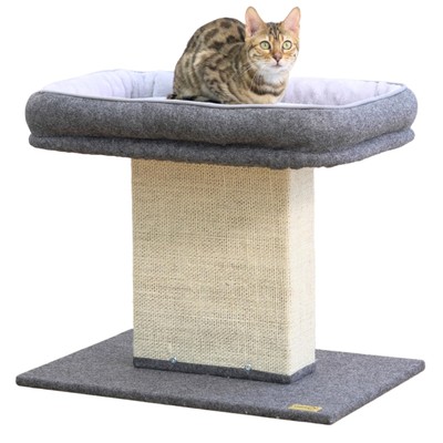 Mellow 2-Level 19'' Cat Tree with Large Washable Replaceable Bed, Big Sisal Po...