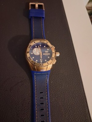 technomarine uhr, gold, blau
