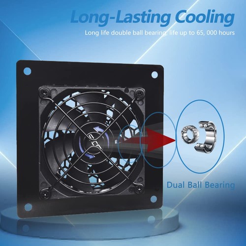 USB cabinet 80MM fan Quiet Cooling Fan System 4" with Speed Control, for Home... - 第 5/7 張圖片