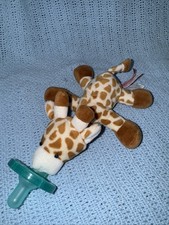 WubbaNub Giraffe Baby Pacifier and Holder Plush Stuffed Toy Mary Meyer