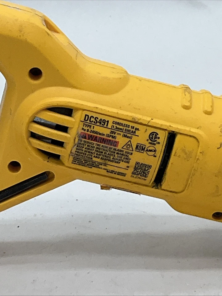 Tijeras de cabezal giratorio de calibre 18 inalámbricas DEWALT 20V MAX DCS491 - para piezas Foto 3 de 4