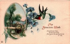 OCH, Sincere Wish, Made in USA, Series 761 C Postcard