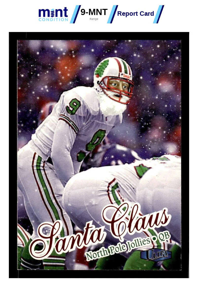1997 NFL PROPERTIES SANTA CLAUS SANTA CLAUS NNO GEM MINT MCG 10 FOOTBALL