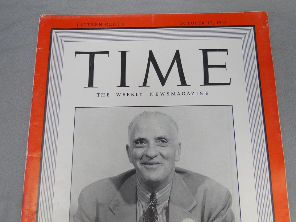 Time Magazine Weekly Lot 1942 September 7 14 October 12 19 26 November 2 WWII - Image 2 of 4