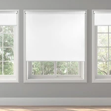 Total Blackout Roller Shades with Thermal Insulated Fabric, White,  22"W x 72"H