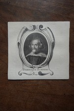 DOMINIQUE ZAMPIERI (1581-1641) PORTRAIT ENGRAVING FROM 1745, born in BOLOGNA, PAINTER