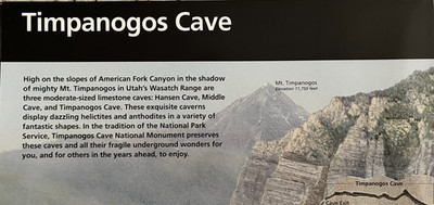Vintage 2008 TIMPANOGOS CAVE NM - UT  NATIONAL PARK SERVICE UNIGRID BROCHURE/MAP