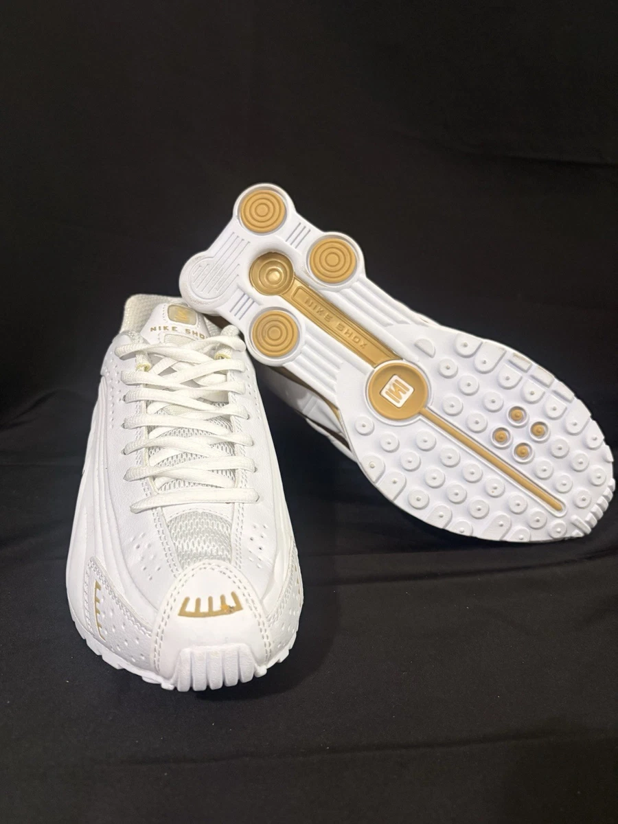 Nike Shox R4 Retro 2019 Comet Red White Gold Men display picture 1
