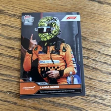 2024 Topps Now F1 Lando Norris Card 28 Secures Pole Perfect Final Lap In Hand