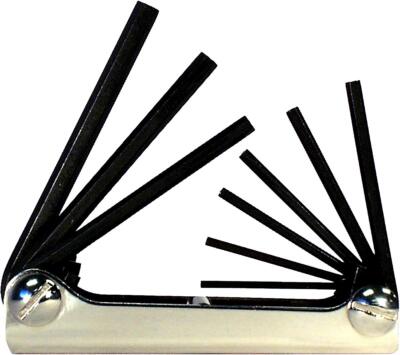 Eklind 20912 Steel Handle Foldup Hex Key Allen Wrench 9pc Set Sae Inch Sizes .05