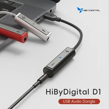HiBy Digital D1 Type C HiFi Audio Dongle USB DAC Headphone AMP PCM32Bit/384kHz