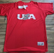 NWT Team USA 2013 World Baseball Classic Majestic Cool Base Jersey Mens Size 52