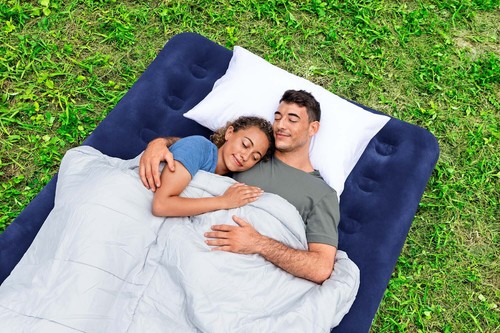Doppelluftbett Aufblasbare Matratze 2 Personen Reise-Gästebett 191x137x22cm - Bild 11 von 12