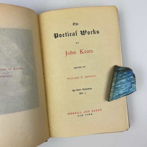 1893-1906 Ausgabe: Die poetischen Werke von John Keats Band 1, Merrill & Baker, SELTEN - Bild 1 von 12