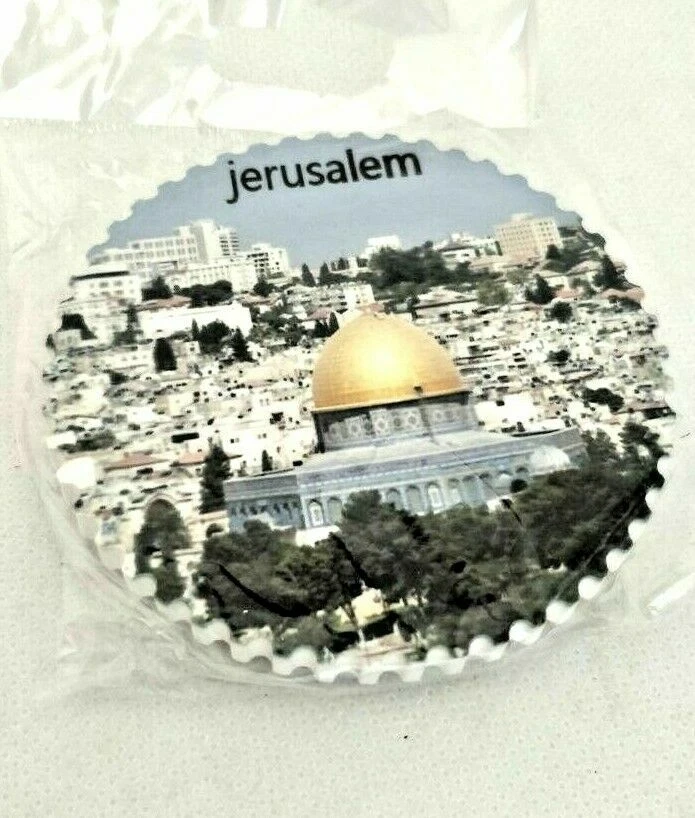 Al-Aqsa Mosque with Jerusalem City Ceramic Fridge Magnet Souvenir from Palestine - Image 3 of 3