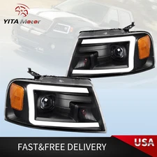 LED DRL Projector Headlights For 2004-2008 Ford F-150 / 06-08 Lincoln Mark LT