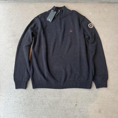 nwt rodd & gunn sandy park knit 1/4 zip sweater size XL