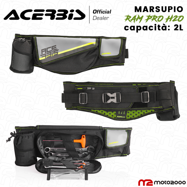 Marsupio in nylon rigenerato giallo fluo con logo FF Fendi Franzese Junior