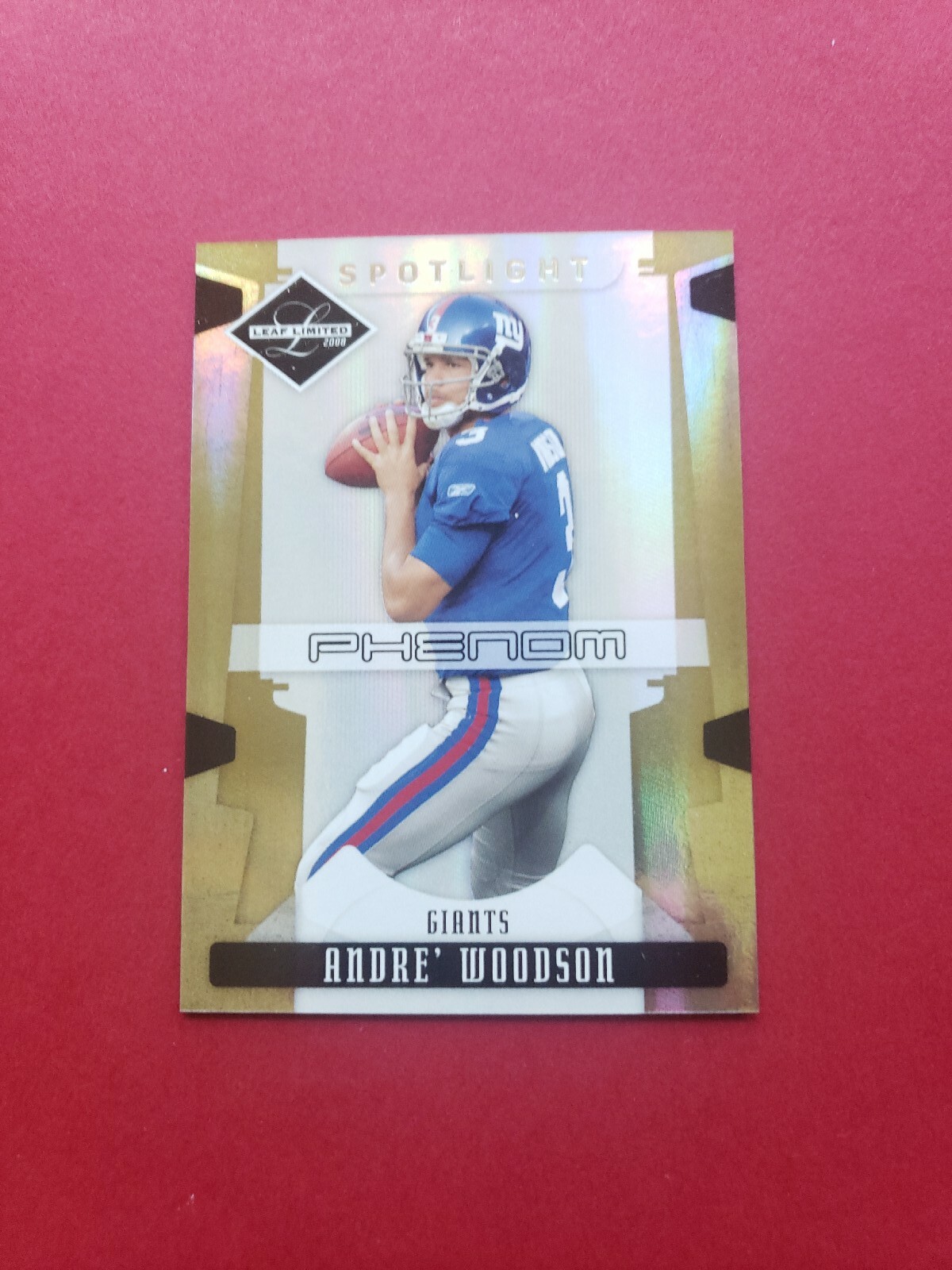 2008 Leaf Limited Phenoms Spotlight Gold /49 Andre Woodson Andre' #205 Rookie RC