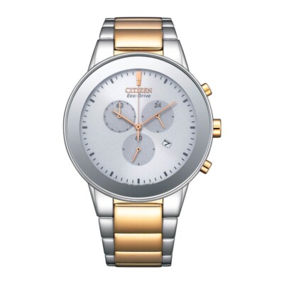 Citizen Eco-Drive AT2244-84A Two-Tone Rose Gold Analog Chronograph