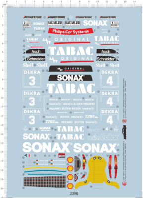 1/24 TABAC-ORIGINAL Sonax AMG C-CLASS DTM Racing Model Kit Water Decal