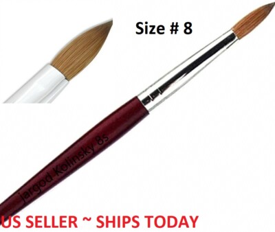 100% Pure  Kolinsky Acrylic Round Nail Brush Size 8 Top Quality by Jargod