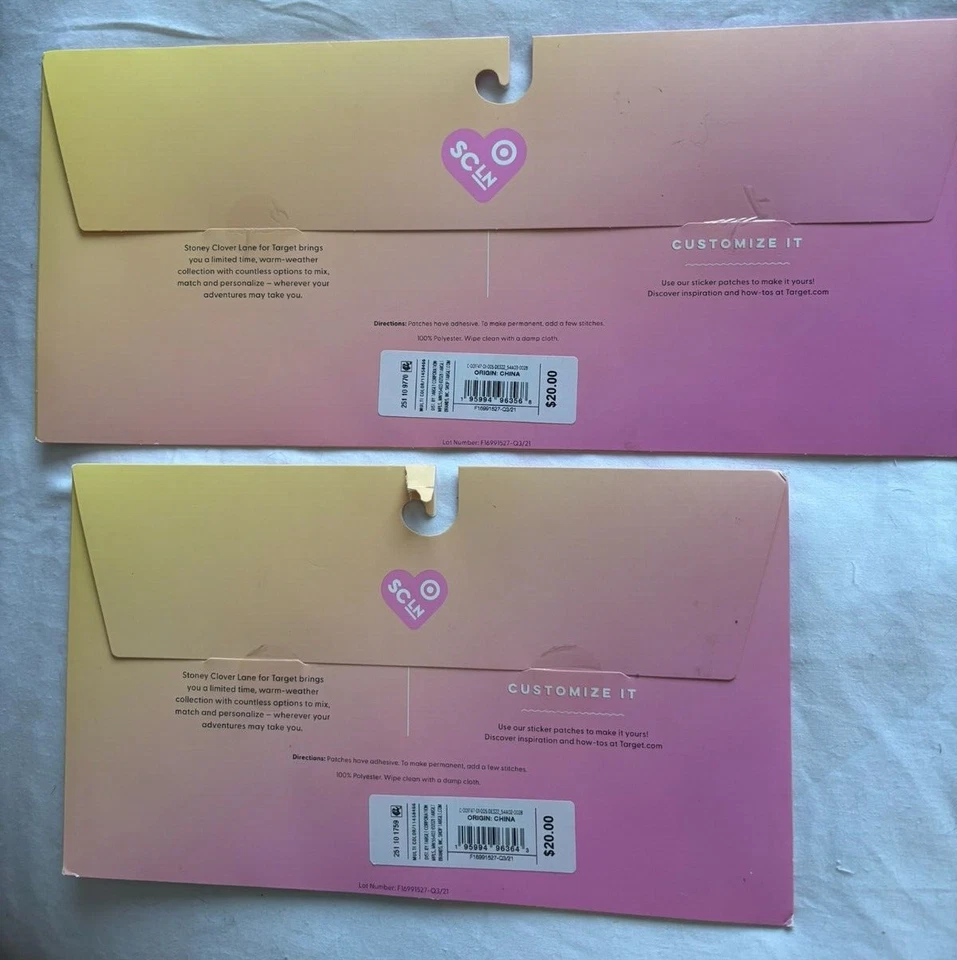 NWT Stoney Clover Lane Target Letter  Iron On Patches Set TRAVEL And GLAM - Image 4 of 4