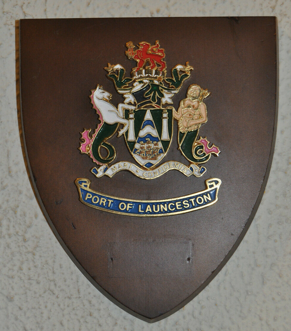 Port of Launceston wall plaque shield crest coat of arms Tasmania