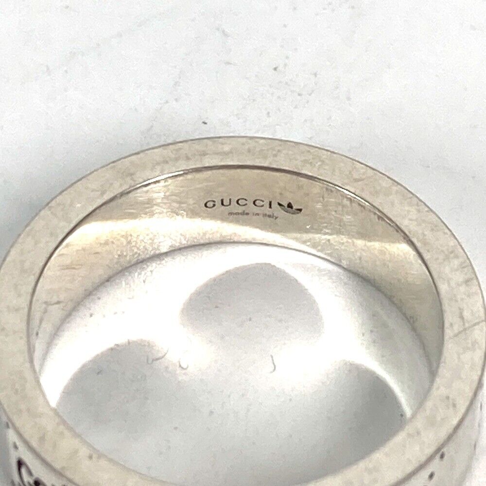 GUCCI 702766 Adidas collaboration Engraving Wide Ring AG925 GUCCI 702766 Adidas collaboration Engraving Wide Ring AG925