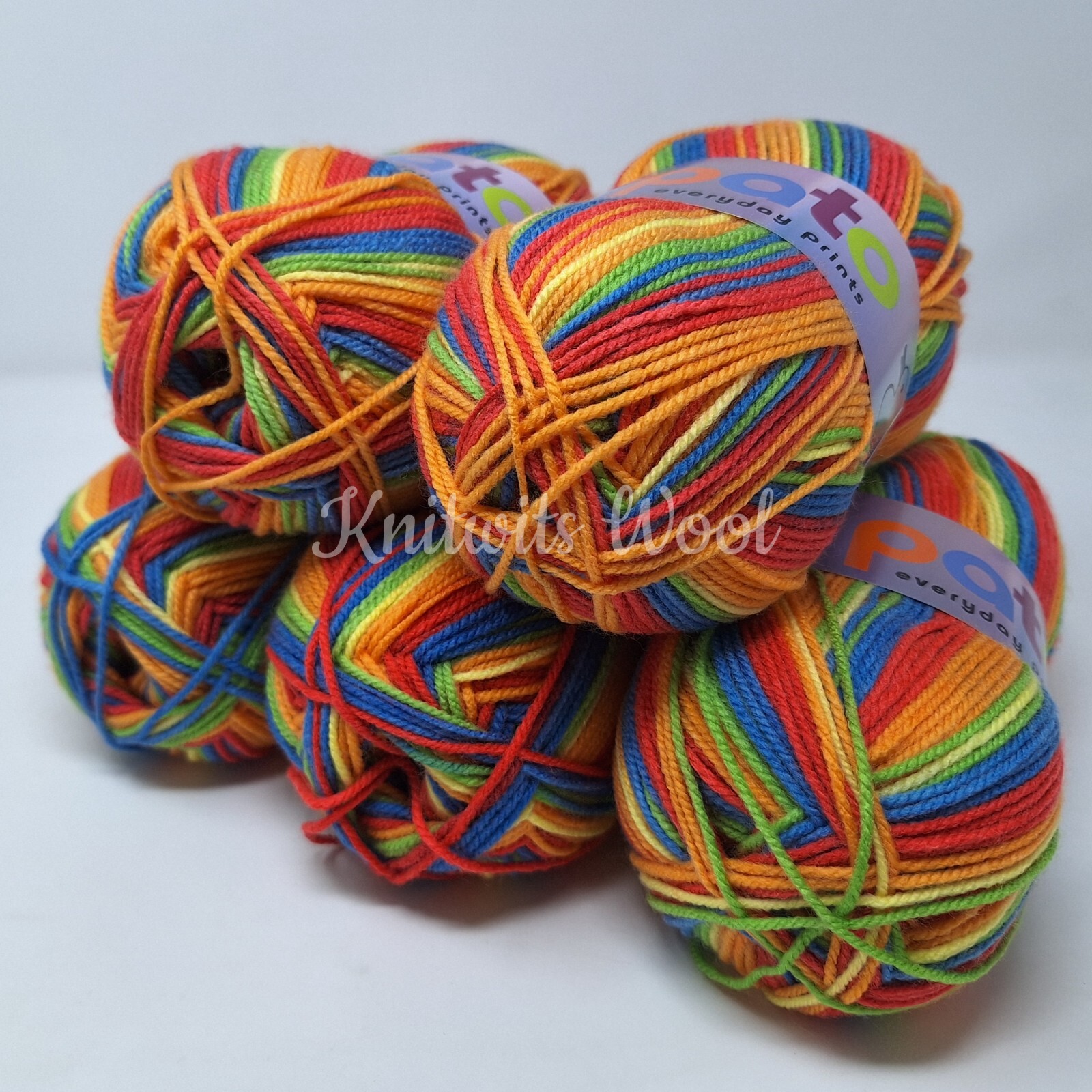 500g Cygnet Pato Everyday Prints DK Knitting Crochet Yarn - Rainbow 690