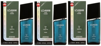 Pack of 3 Lomani Pour Homme Cologne by Lomani 3.3 oz EDT Spray New in Box