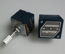 Japan ALPS RK27 50KAX2 LOG Stereo Volume Potentiometer Dual 50K Knurled Shaft