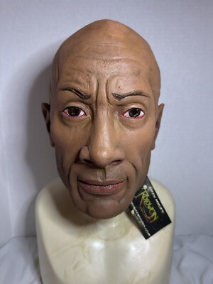 The Rock Dwayne Johnson Latex Mask WWE Black Adam Halloween Cosplay Handmade