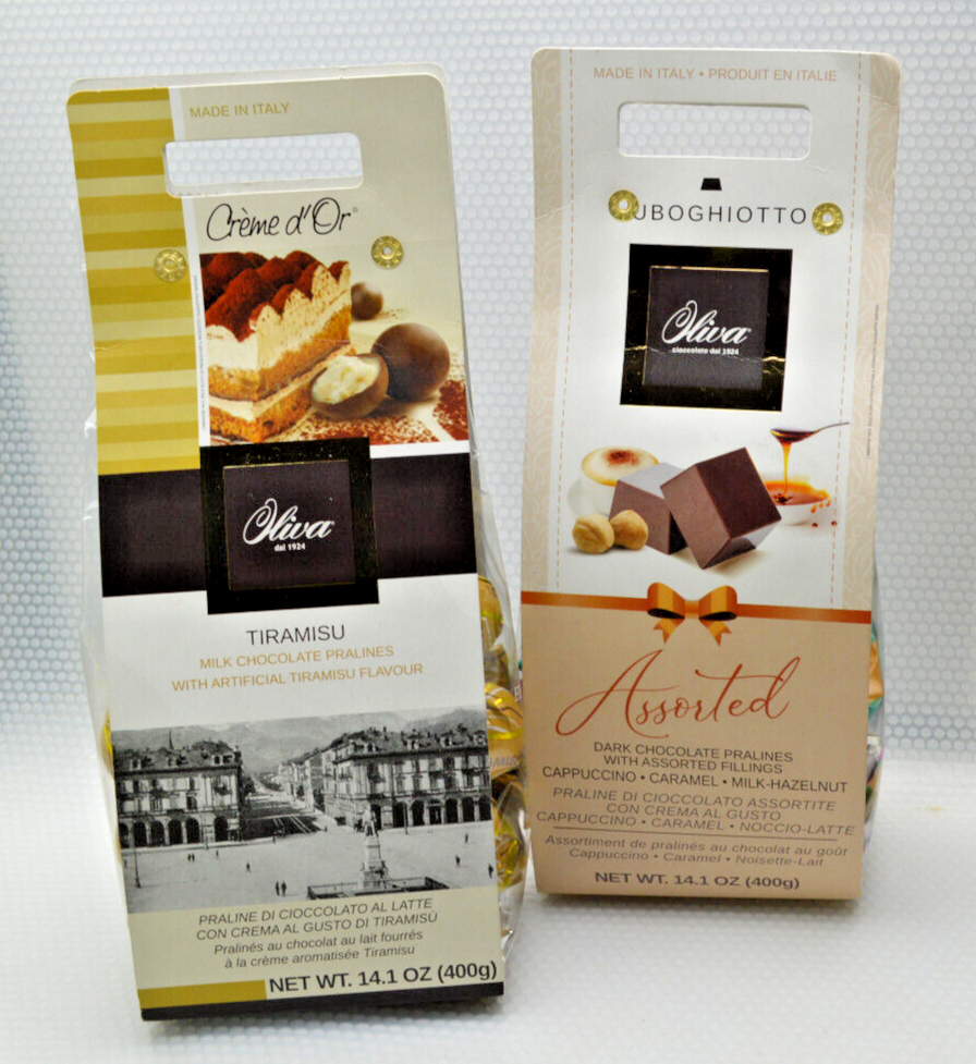 Oliva Cuboghiotto Dark Chocolate Pralines w/Assorted Crème d'Or