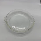 Vintage ~ Pyrex Clear Glass Fluted Pie Pan ~ #229 Crimped Dish Plate 9 1/2” Inch